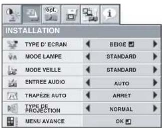 MITSUBISHI XD620U - Procedure de réglage - 1
