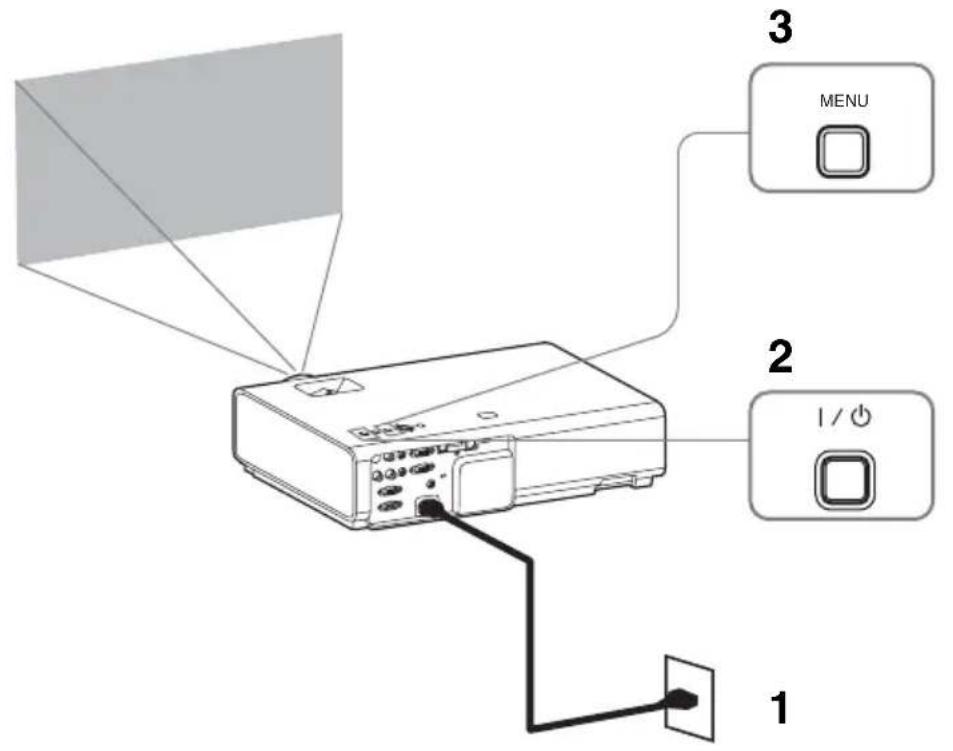 SONY VPLEX230 - Selezione della lingua del menu - 1