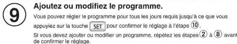TOSHIBA RAS16G2KVP - Réglage du mode MINUTERIE HEBDO - 10