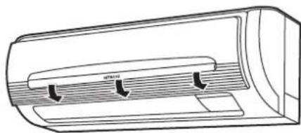HITACHI RAS09G4 - Attachez les filtres. - 1
