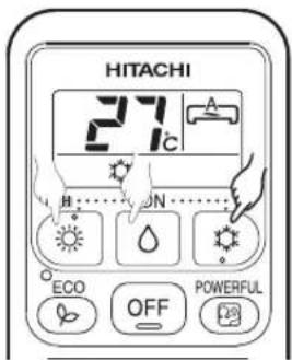 HITACHI RAC35WEA - Appuyez sur la touche (ARRET) - 1
