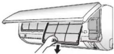 DAIKIN FTXB35C2V1B - Retirez le filtre purificateur d'air photocatalytique à l'apatite et au titane. - 1