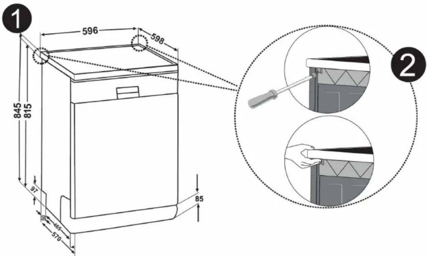 TECHWOOD LV0357 - Installation sous un plan de travail - 1