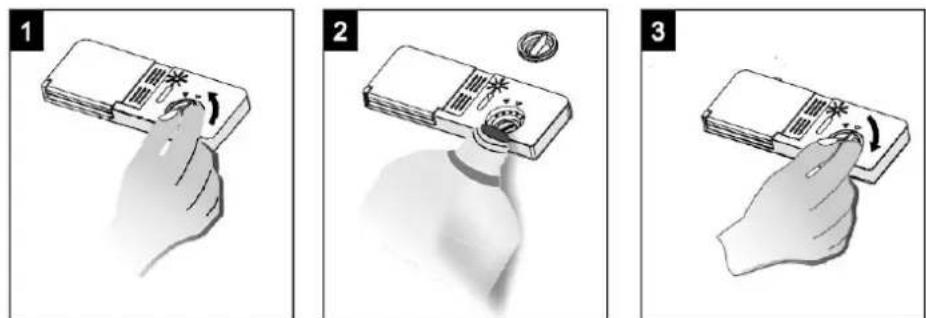 THOMSON TDW 60 Silver - Remplissage du liquide de rincege - 1