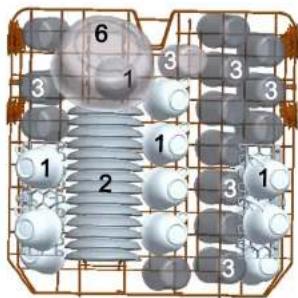 BRANDT DFH15532B - Chargement du lave-vaiselle: EN 50242 - 1