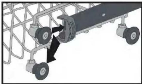 TELEFUNKEN TFK15C39XVT - Ajustement du panier supérieur - 2