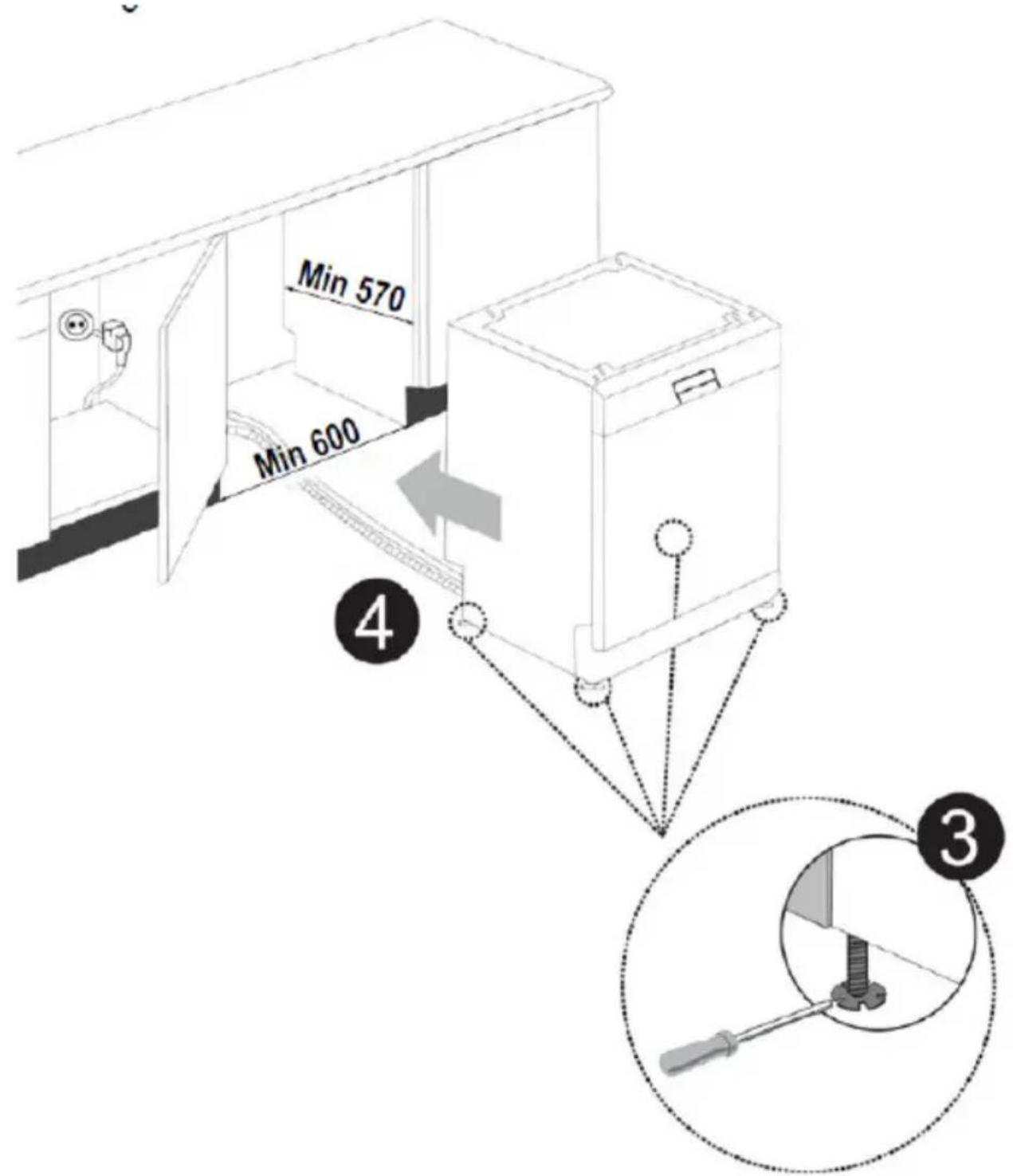 WALTHAM WT 1345 DB - Installation sous un plan de travail - 2