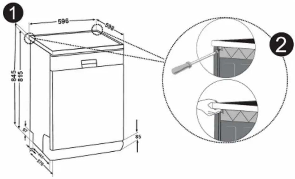 OCEANIC OCEALV1549W - Installation sous un plan de travail - 1