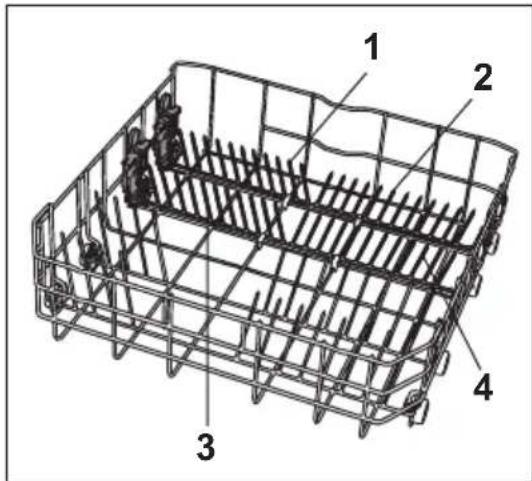 OCEANIC OCEALV1249W2 - Tiges du panier inférieur rétractables (4 pièces) (varie selon le modèle) - 1