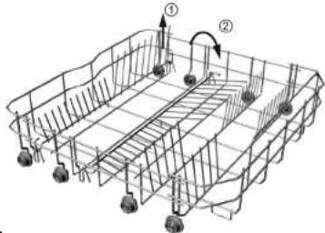 CALIFORNIA W60A1A401D - Picots de rangement rabattables du panier inférieur - 1