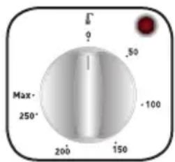 VALBERG 951255 MFO 65 C XVET - Bouton de contrôle des fonctions du four : - 1
