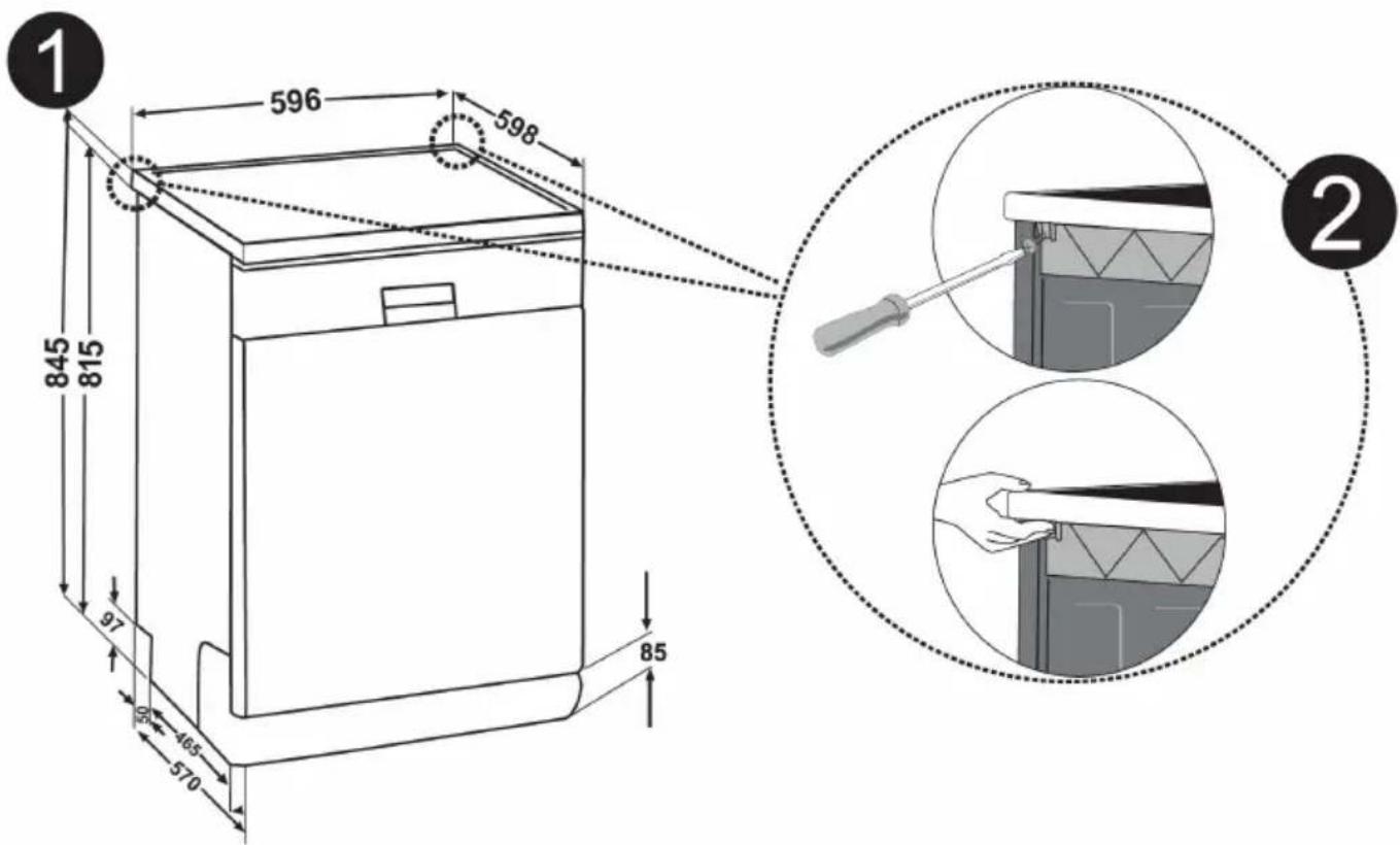 HIGH ONE HIG 12C49 BVT - Installation sous un plan de travail - 1