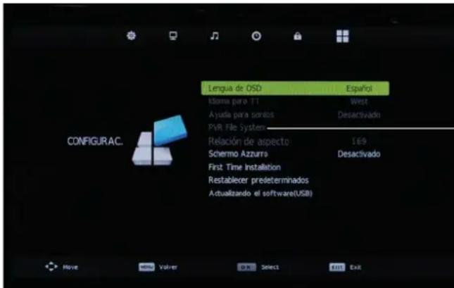 OKI B32FLED 1 - 1). Sistema de ARCHIVOS PVR: - 1
