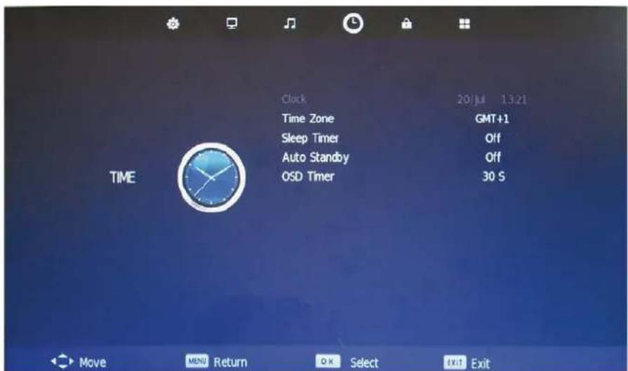 OKI B32FLED 1 - TIME menu - 1