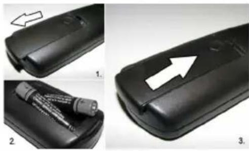 CONTINENTAL EDISON CEDLED32ML3 - Legen Sie die Batterien in die Fernbedienung ein - 1