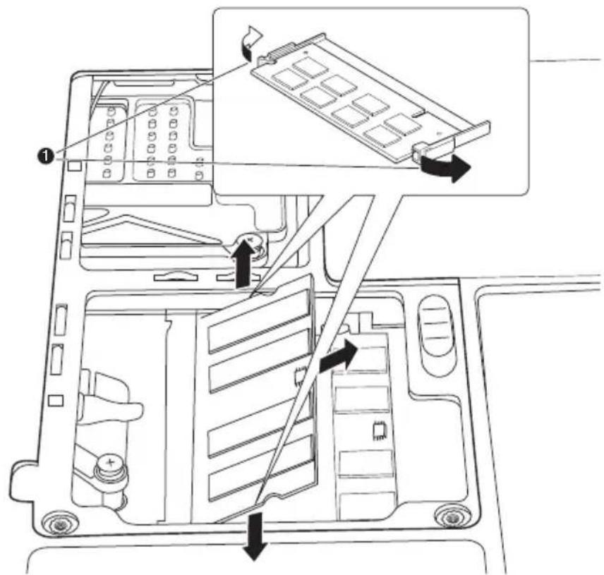 TOSHIBA P500D - Retrait d'un module mémoire - 2