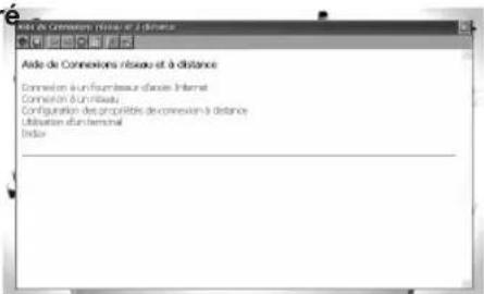 Aide de Connections réseau et à distance Connection à un fourteaux d'actions Internet Connection à un réseau Configuration des propriétés de connexion à distance Utilisation d'un terminal Environ.
