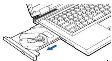 FUJITSU LifeBook V1010 - Installation d'un disque dans votre lecteur - 4