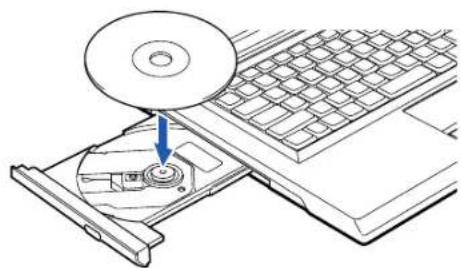 FUJITSU LifeBook V1010 - Installation d'un disque dans votre lecteur - 5