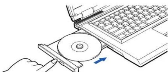 FUJITSU LifeBook V1010 - Installation d'un disque dans votre lecteur - 6