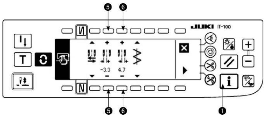 JUKI LZ2290A - Cas de la définition des positions gauche/droite - 1