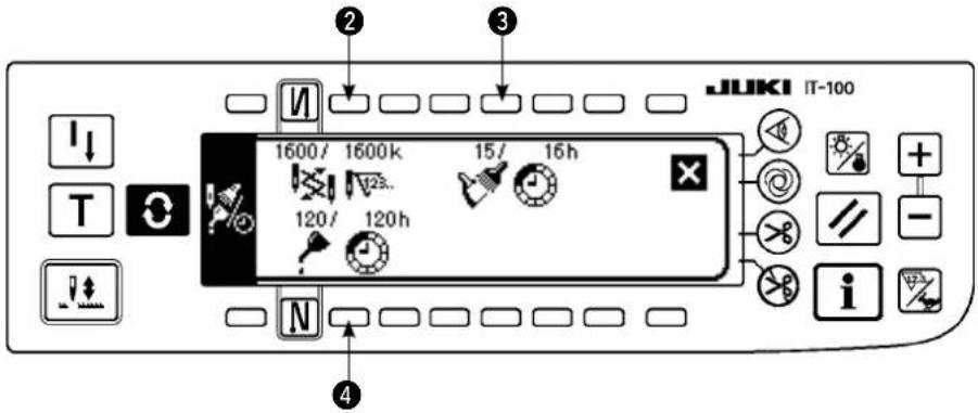 JUKI LZ2290A - Ecran de la fonction de maintenance - 1