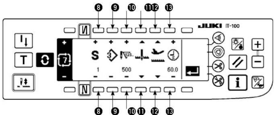 JUKI LZ2290A - Ecran de modification de couture par cycles - 1