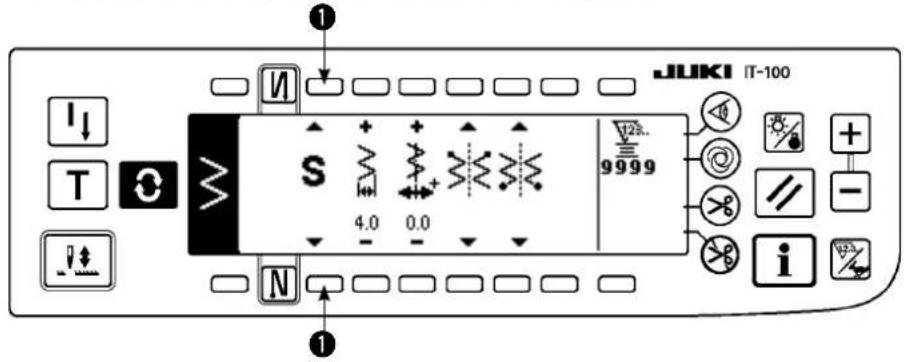 JUKI LZ2290A - Ecran de paramétrage de la forme de couture - 1