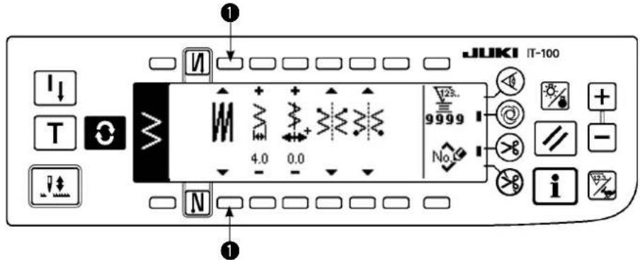 JUKI LZ2290A - Ecran de paramétrage de la forme de couture - 1