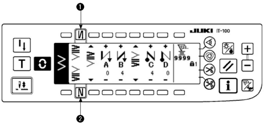 JUKI LZ2290A - Ecran de paramétrage d'exécution de points arrêté - 1