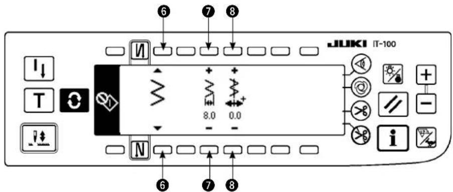 JUKI LZ2290A - ■ Ecran de paramétrage du mode de réglage du croche < Point zigzag à 2 étapes > - 1