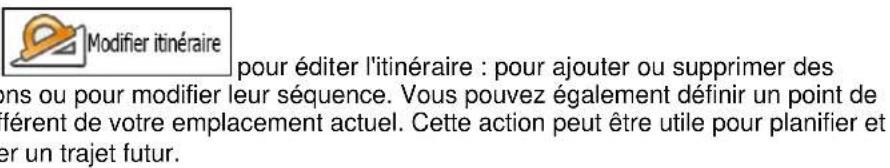 MAPPY Ulti S547 FM - Vérification des paramètres de l'itinétaire et accès aux fonctions liées à l'itinétaire - 4