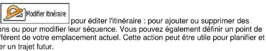 MAPPY Maxi E611 - Vérification des paramètres de l'itinétaire et accès aux fonctions liées à l'itinétaire - 2