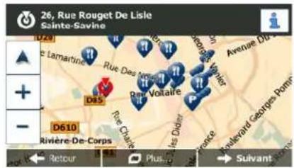 MAPPY Maxi E611 - Sélection d'un emplacement sur la carte comme destination - 2