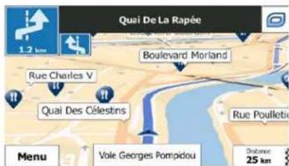 MAPPY Maxi E611 - Présentation du virage et Prochaine rue - 2