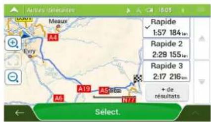 MAPPY Iti E431T - Sélection d'un autre itinéraire pour un itinéraire existant - 3