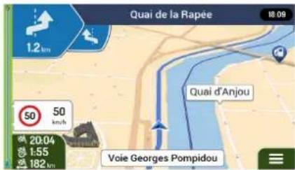 MAPPY Iti E431T - Aperçu du virage et de la prochaine rue - 1