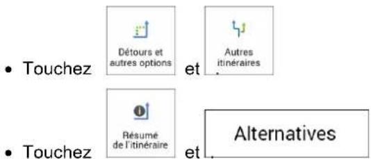 MAPPY Iti E431T - Sélection d'un autre itinéraire pour un itinéraire existant - 2