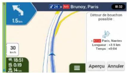 MAPPY Iti E431T - Détour de bouchon sur les autoroutes - 1