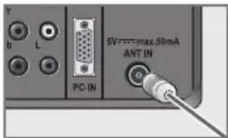 GRUNDIG 32 VLE 2012 EC - Connexion de l'antenne et du câble d'alimentation - 2
