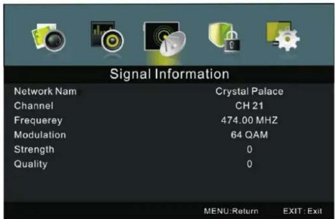 MPMAN TV190 - INFORMATIONS DE SIGNAL - 1