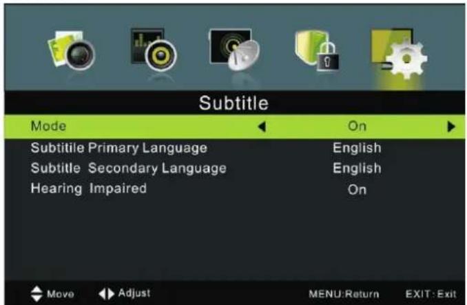 MPMAN TV190 - Sous-titres - 1