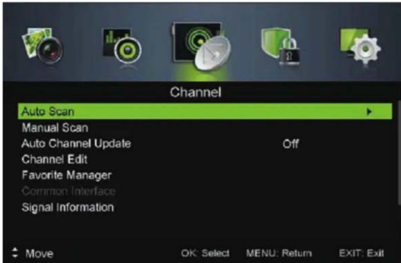 MPMAN TV190 - Menu Chaine - 1