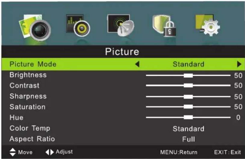 MPMAN TV190 - Menu Image - 1