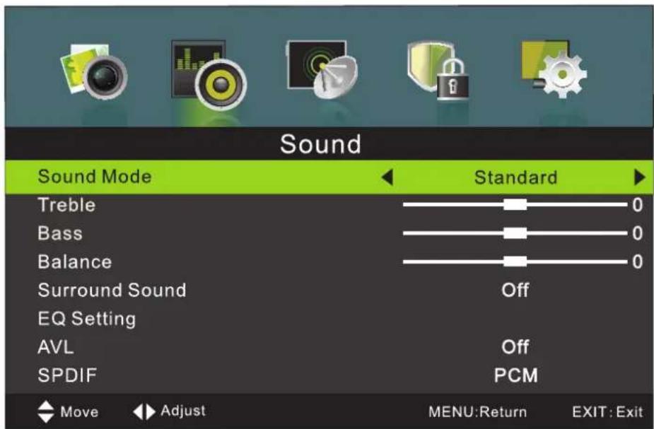 MPMAN TV190 - Menu Son - 1