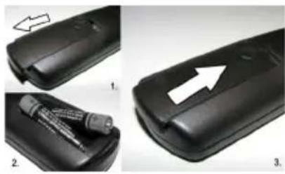 BRANDT B2420HDLED - Vložte baterie do dalkového ovladače. - 1