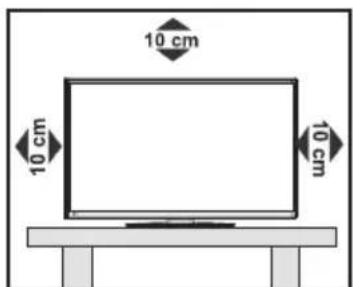 BRANDT B2420HDLED - Hetplaatsen van de tv - 1