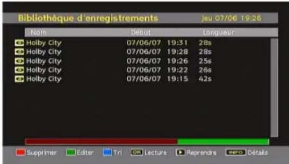 WALTHAM WT 2211 W PVR - Bibliothèque des enregistrements - 1