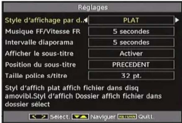 WALTHAM WT 2211 W PVR - Réglages du navigateur média - 1