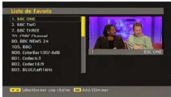 WALTHAM WT 2211 W PVR - Reglage des chaines favorites - 1